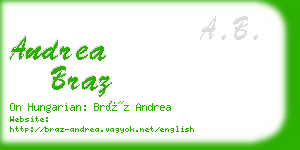 andrea braz business card